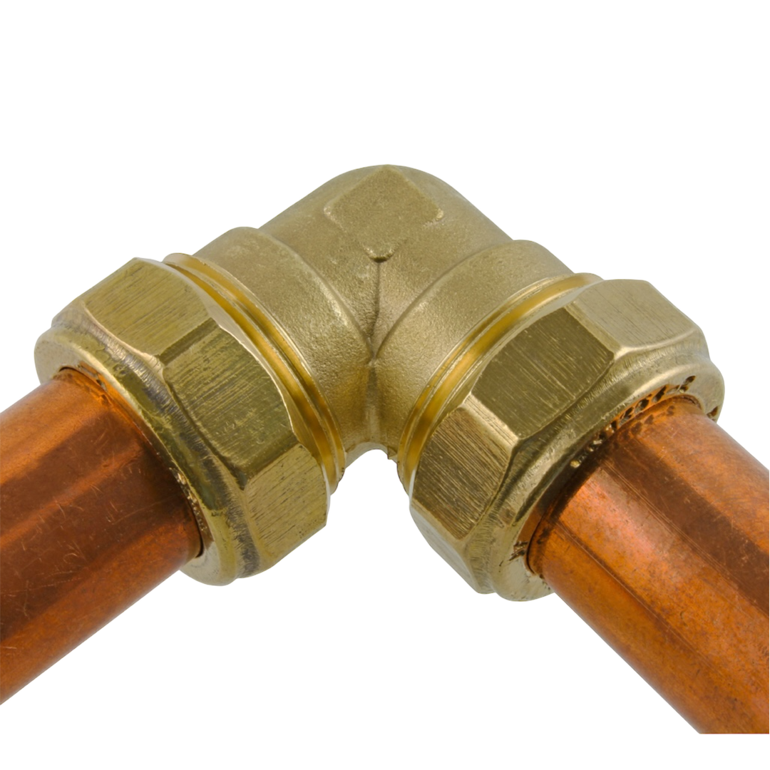 10mm Brass Compression Equal Elbow fitting for plumbing in caravans and motorhomes