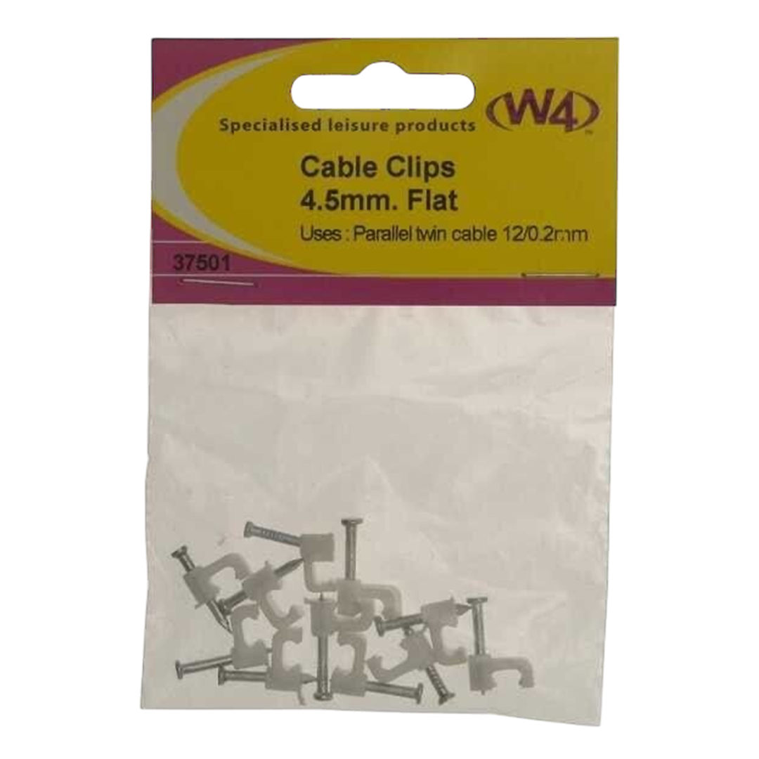 4.5mm Flat Cable Clips Pack of 10 - W4 37501