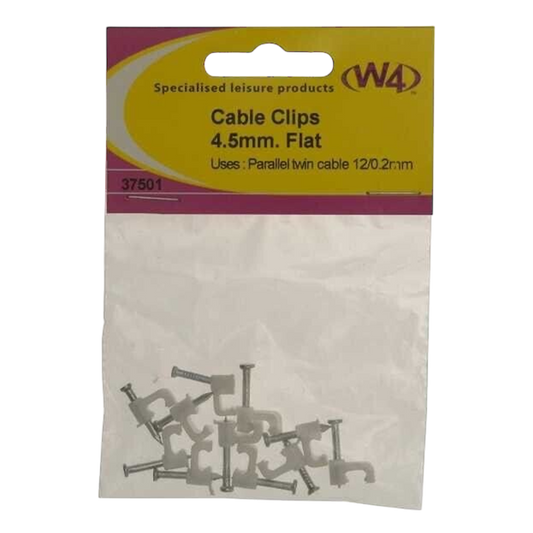 4.5mm Flat Cable Clips Pack of 10 - W4 37501