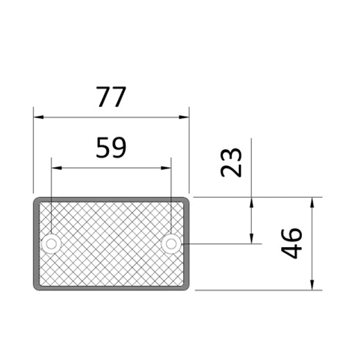 Maypole Clear Reflector With Mounting Holes