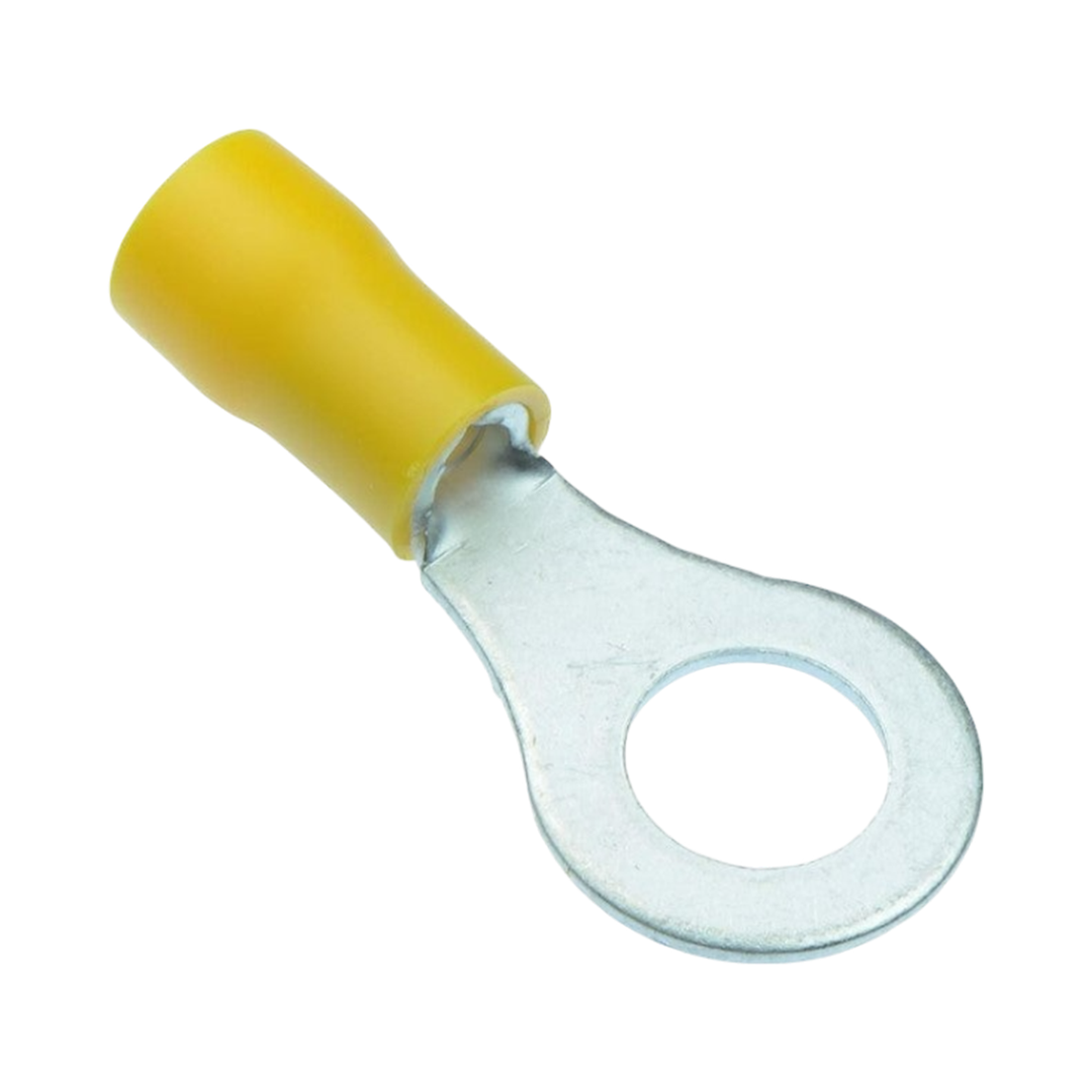 8mm Ring Terminal Yellow Pre-Insulated W4 - 3 Pack | Crimped Connectors | ThomasTouring.co.uk