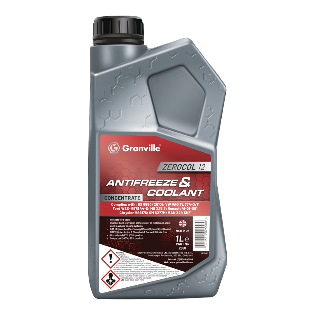 Antifreeze & Coolant 1L - Granville Zerocol 12 | ThomasTouring.co.uk