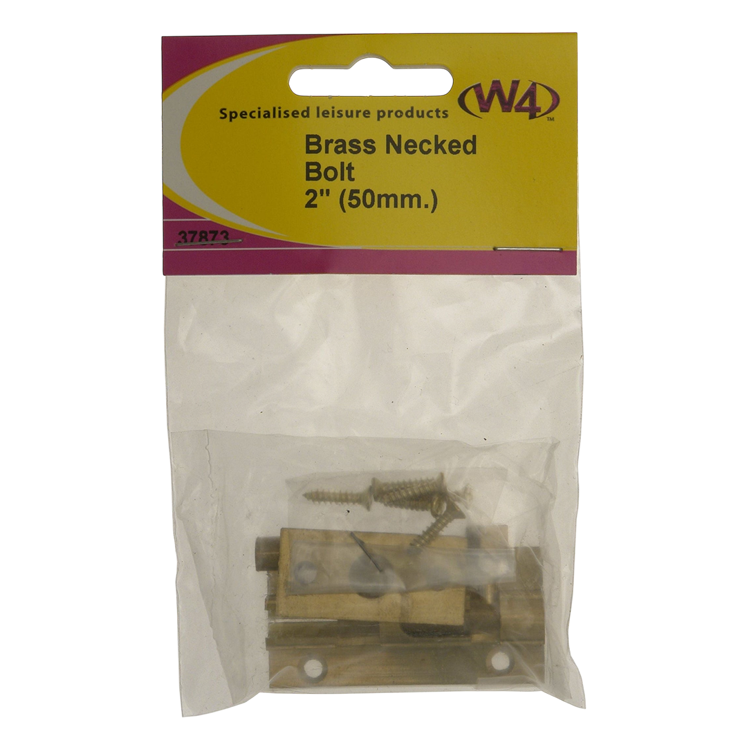 Brass Necked Bolt 2" (50mm) - W4 37873 | 5019328378734 | ThomasTouring.co.uk