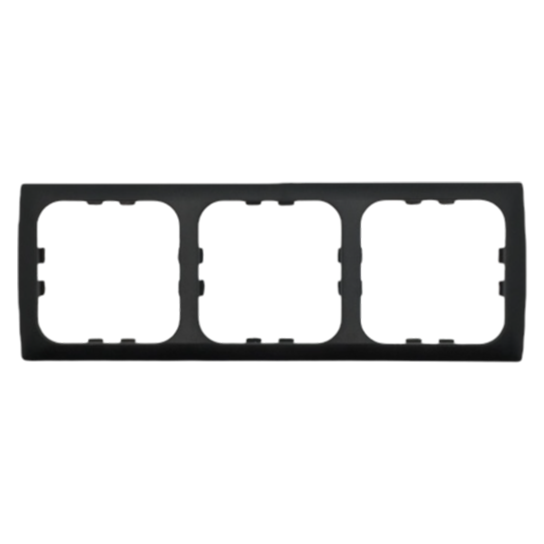 C-Line 3 Way Face Plate Black | Motorhome Electrical Outlet Face Plate | ThomasTouring.co.uk