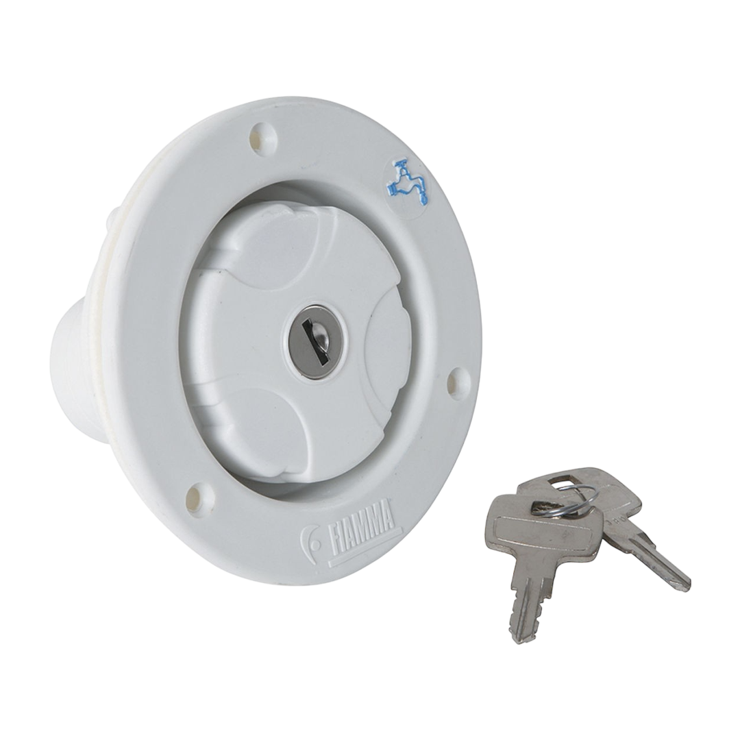 Fiamma Lockable Water Filler Cap - White | ThomasTouring.co.uk