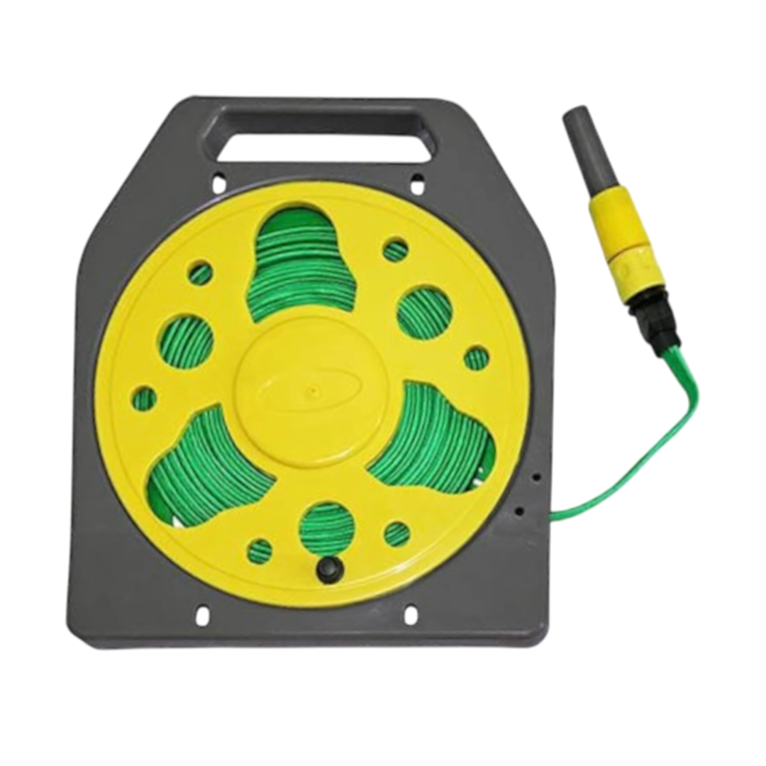 Flat Hose on Reel 15m HABA | Hosepipe Reel | ThomasTouring.co.uk