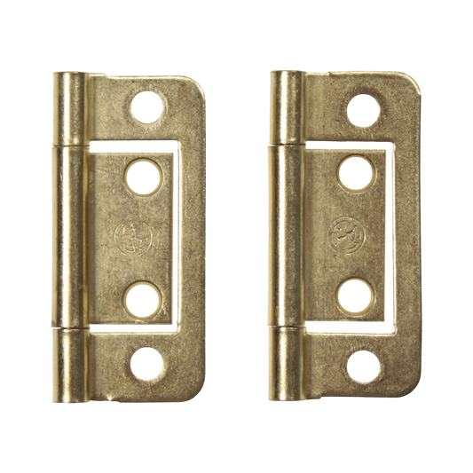 2" Flush Hinge - Brass Finish - W4 37862 | ThomasTouring.co.uk