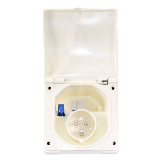 W4 20013 Flush Mains Inlet - White | 5019328200134 | ThomasTouring.co.uk 