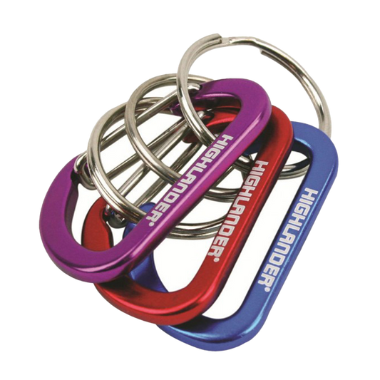 Highlander Deluxe Karabiner Keyrings (6 Pack) | ThomasTouring.co.uk