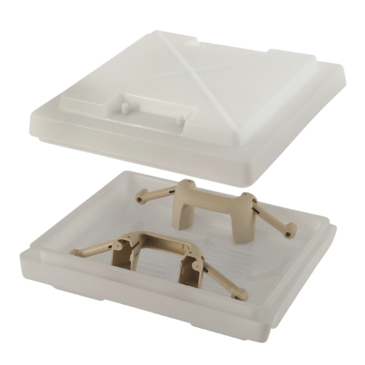 MPK Spare Dome 280 x 280mm Square in White | ThomasTouring.co.uk