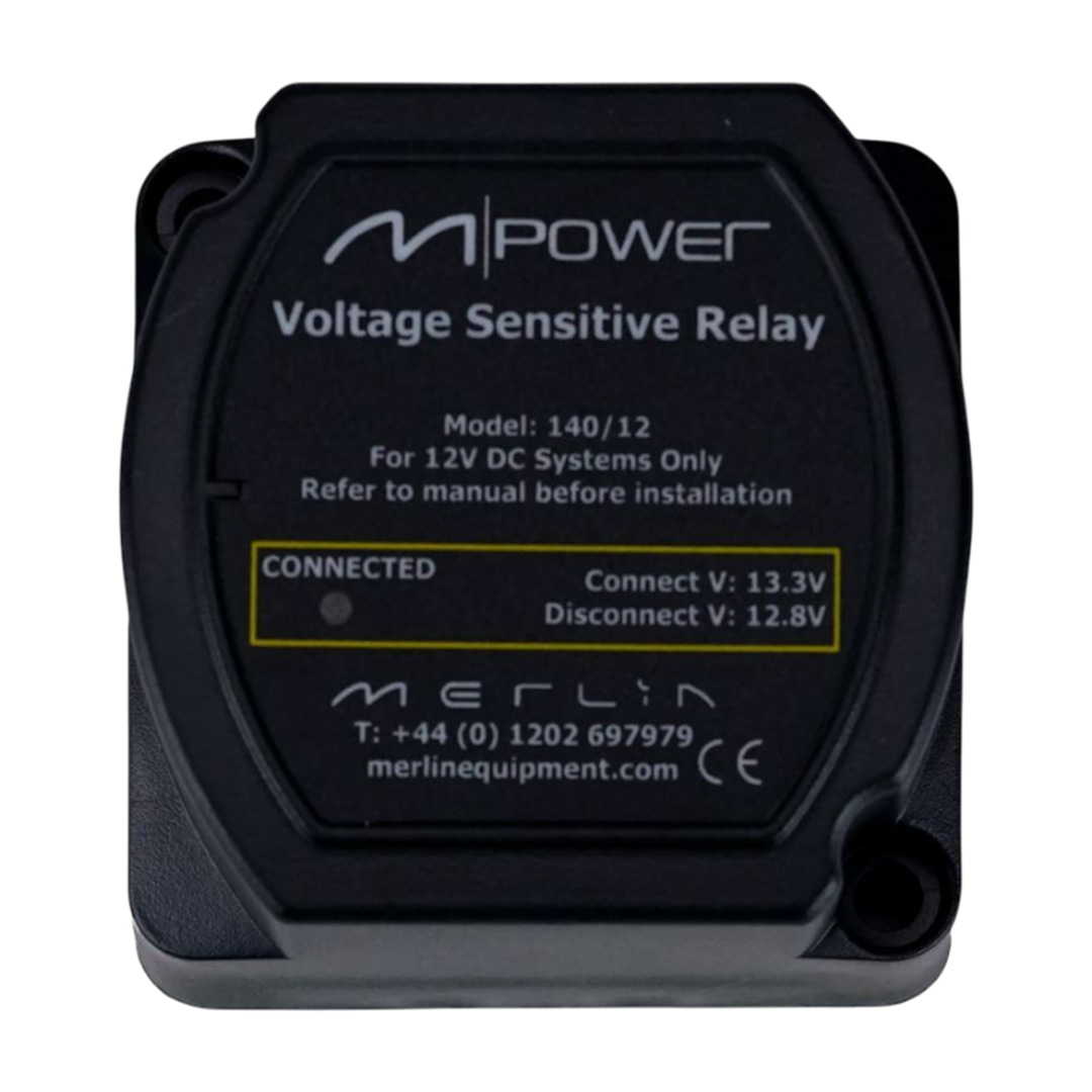 Merlin Equipment M-Power Voltage Sense 140amp Intelligent Relay 12v | ThomasTouring.co.uk