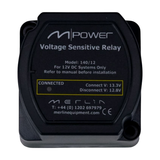 Merlin Equipment M-Power Voltage Sense 140amp Intelligent Relay 12v | ThomasTouring.co.uk