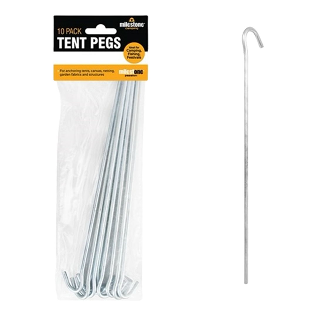 Milestone Tent Pegs 10 Pack | ThomasTouring.co.uk