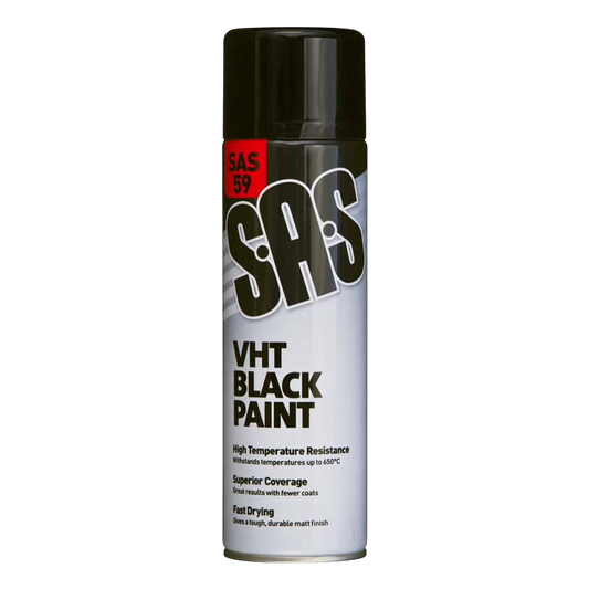 SAS High Temperature Black Paint 500ml | Very High Temperature Paint | ThomasTouring.co.uk