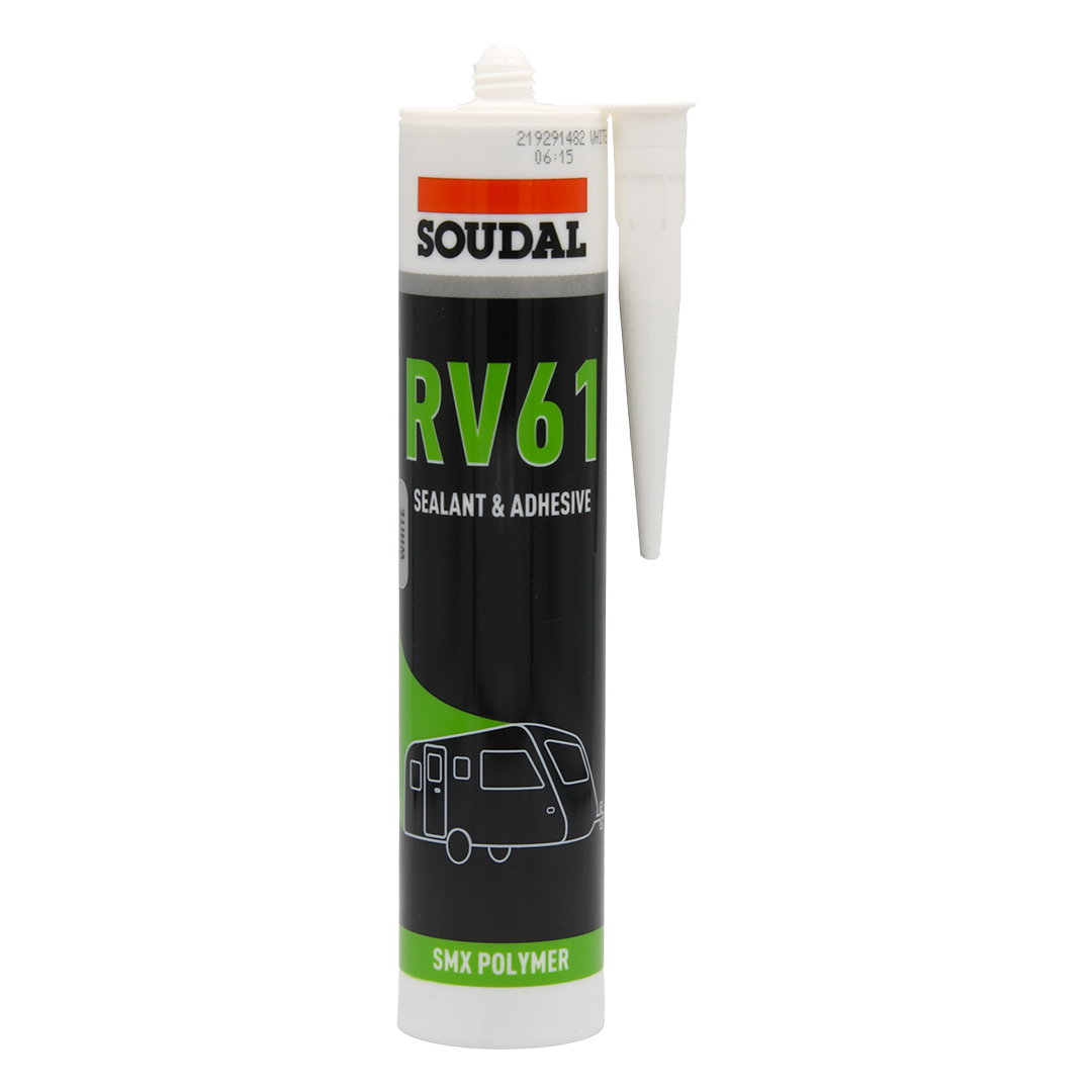 Soudal RV61 White Caravan Sealant & Bonding Adhesive 290ml | 5411183130951 | ThomasTouring.co.uk