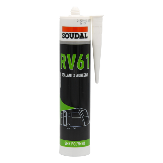 Soudal RV61 White Caravan Sealant & Bonding Adhesive 290ml | 5411183130951 | ThomasTouring.co.uk