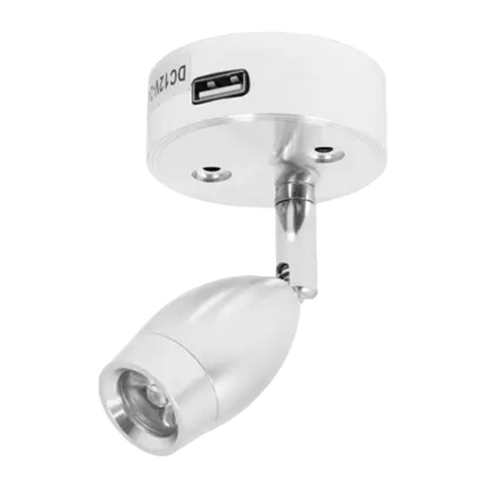 Vechline Vega 3w Touch Spotlight with USB Socket - ThomasTouring.co.uk