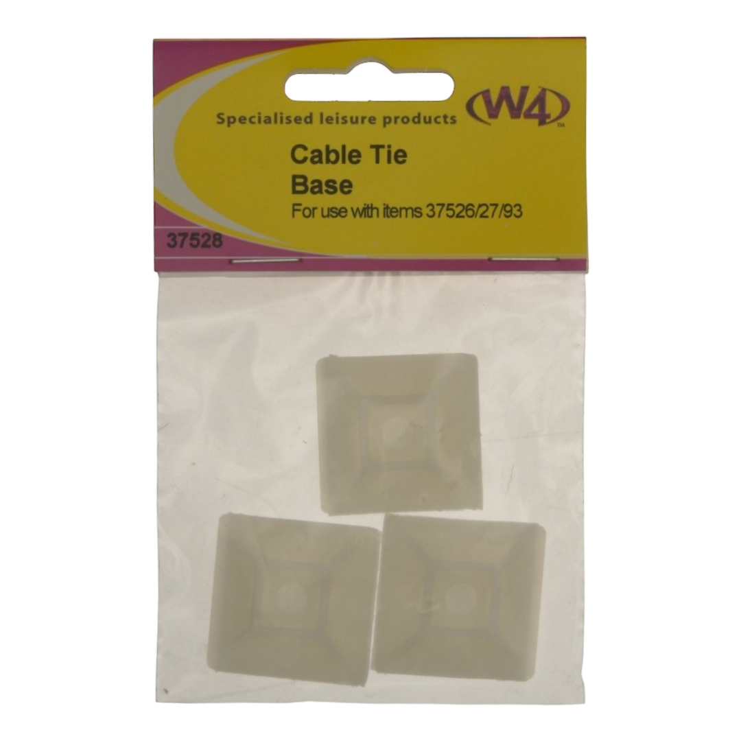 W4 Cable Tie Bases - pack of 3 for organizing wires in caravans or motorhomes | ThomasTouring.co.uk