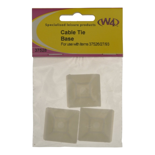 W4 Cable Tie Bases - pack of 3 for organizing wires in caravans or motorhomes | ThomasTouring.co.uk