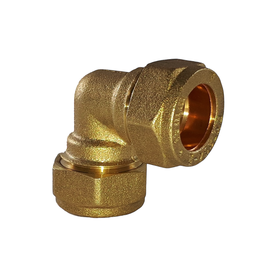 Brass Compression Equal Elbow 10mm for secure pipe connections in plumbing systems