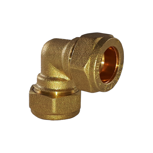 Brass Compression Equal Elbow 10mm for secure pipe connections in plumbing systems