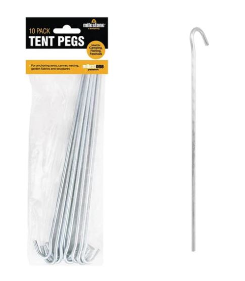 Milestone Tent Pegs 10 Pack