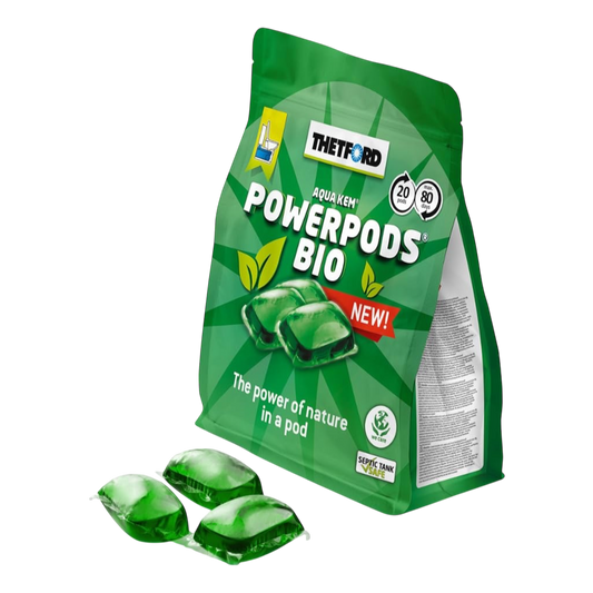 Thetford Aqua Kem Powerpods Bio, eco-friendly toilet additive for caravans and motorhomes