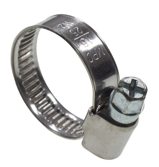 W4 Stainless Steel Hose Clip : Size 0X