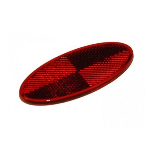 Oval Red Reflector - Self Adhesive